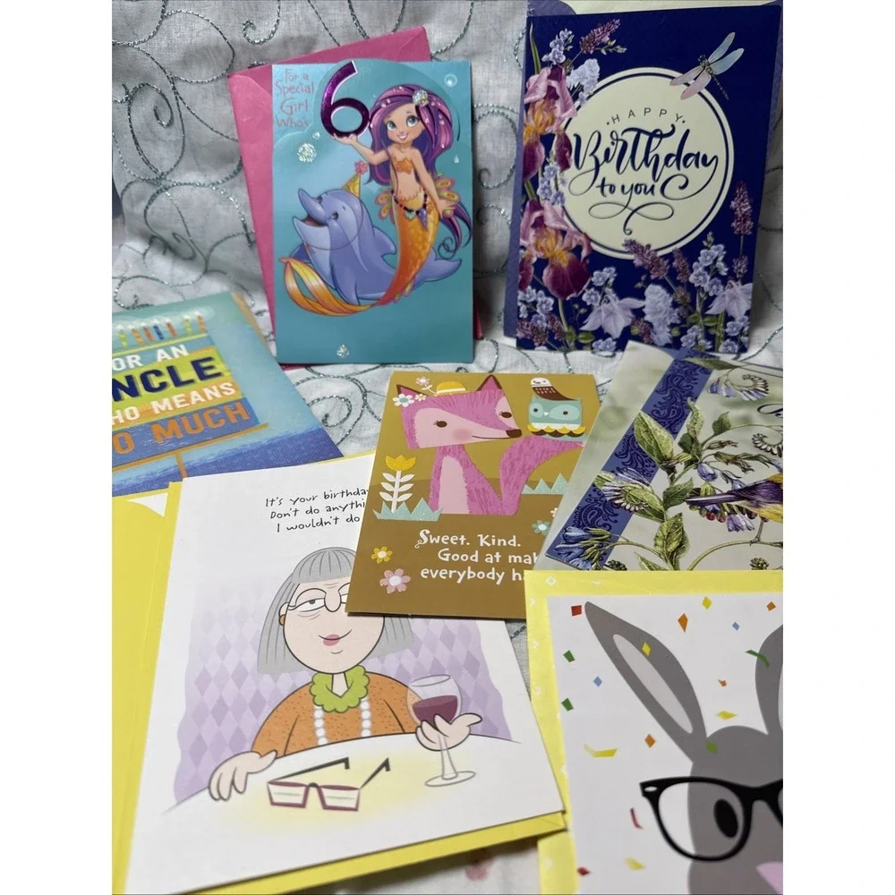Birthday Cards, Lot Of 12 With Envelopes‎